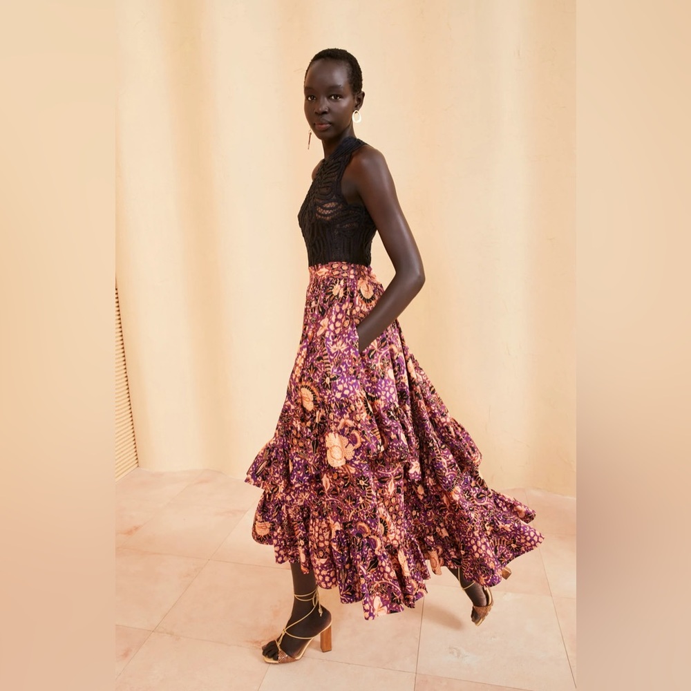 Ulla Johnson Allegra Skirt in Black Currant